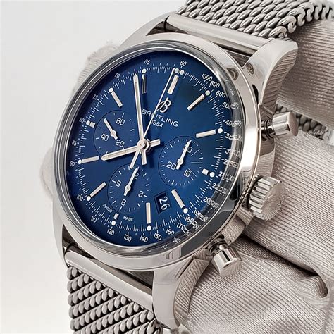 breitling transocean limited edition blue dial|breitling transocean chronograph men's watch.